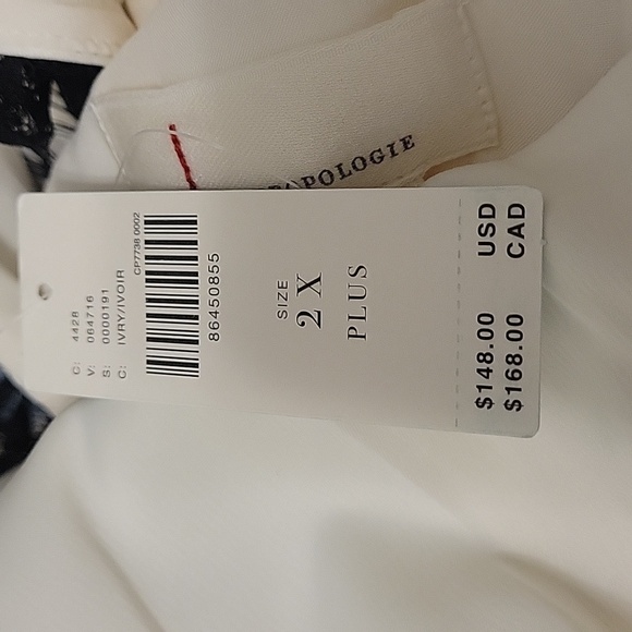 Anthroplogie lace trim v neck slip dress - Picture 7 of 9